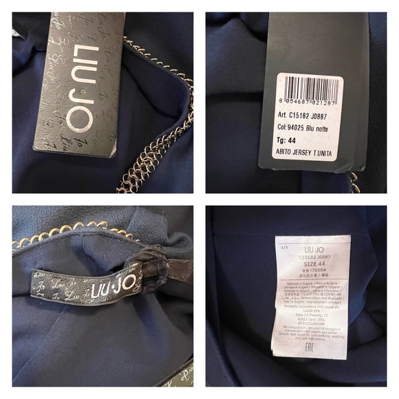 New! LIU JO Chain Link Necklace Sleeveless Sheath Dress - Picture 9 of 10